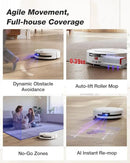 Yeedi M14 Plus Robot Vacuum and Mop with All-in-One Station, 18000Pa, OZMO Roller Instant Self-Washing Mopping, 167℉ Hot Water Mop Washing & Self-Drying, ZeroTangle 3.0, Self-Emptying, White by CozyNest Decor