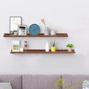 AZSKY Floating Shelves for Wall Bookshelf Wall Mount Light Walnut Picture Ledge Shelf 36 Inch Photo Picture Frames Display and Storage Shelves a Set of 2 for Bedroom Living Room Bathroom Kitchen by CozyNest Decor