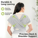 KeaBabies Baby Wrap Carrier - All in 1 Original Baby Carrier Newborn to Toddler Sling, Easy to Wear, Hands Free Bonding, Lightweight, Breathable Infant Wraps (Light Heather) by TinyTreasures Baby Boutique
