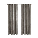 Knitted Jacquard Damask Total Blackout Grommet Curtain Panel by HouseOfZazla