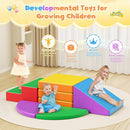 Lischwert Foam Climbing Blocks for Toddlers 1-3, 5pcs Foldable Soft Play Set with Crawling Exploration Toys - Indoor Infant Safe Blocks for Baby Gym & Toddler Playground by TinyTreasures Baby Boutique