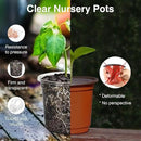 Bonviee Clear Nursery Pots for Plants, 4 Inch Plastic Seedling Pots with Drainage Holes, Planters for Indoor Plants and Small Seed Starters, High Transparency Flower Pots with 20 Plant Labels, 60 Pack by GreenHaven Gardens