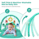 Baby Gyms Play Mat, Infant Toy Play Mat Activity Center, Baby Play Piano Mats with Music and Lights, Activity Padded for Babies Newborns and Toddlers Boys and Girls 0-12 Months, Green by TinyTreasures Baby Boutique