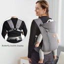 New Upgrade Ergonomic Baby Carrier Newborn Toddler Wrap Carrier,Hands Free Baby Sitting Sling,Breathable,Perfect for Infants/Chest Sling for Babies Shower Gift (Striped Dark Grey, Upgrade-with Belt) by TinyTreasures Baby Boutique