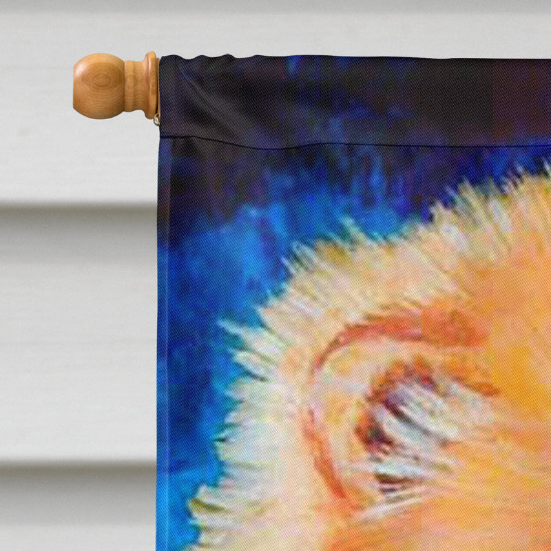 Pomeranian Garden Bud Flag Canvas House Size