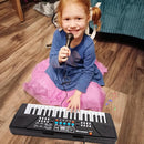 M SANMERSEN Kids Piano Keyboard, Piano for Kids with Microphone Portable Electronic Keyboards for Beginners 37 Keys Musical Toy for 3/4/5/6 Year Old Girls Boys by TinyTreasures Baby Boutique