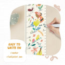 Personalized Name Growth Chart for Wall, Flower Birds Canvas Height Chart for Kids Baby Child Toddler Boys Girls, Canvas&Wood Growth Chart for Wall Room Nursery Decor,Easy Care by TinyTreasures Baby Boutique
