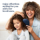 Crave Naturals Glide Thru Hair Brush - Detangler Brush for Curly, Straight, Wet or Dry Hair - Gentle Detangling Brushes for Adults, Kids, Toddlers - Hair Accessories for Women, 7.5"x3" - Blue by TinyTreasures Baby Boutique