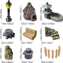 Cayway 26 PCS Outdoor Fairy Garden Miniatures Mini Zen Garden Accessories, Artificial Garden Grass, Model Trees, Terrarium Ornaments, Dollhouse Supplies, Bonsai Decorative Craft Tools Kit by GreenHaven Gardens