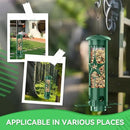 Squirrel Proof Bird Feeders for Outdoors Hanging, Metal Squirrel Proof Bird Feeder with Gravity Protection, 3LB Large Capacity Wild Bird Feeders for Outside Finch, Cardinal, Blue Jay (Green) by GreenHaven Gardens