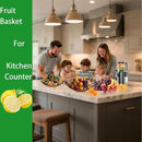 Vine Woven Iron Fruit Bowl, Metal Wire Fruit Basket, Vegetable Drain Basket, Storage Baskets for kitchen counter, countertop,Snacks, Candy, Bread,Cosmetics,Table decorative(12 x 3.7 Inches) by CozyNest Decor