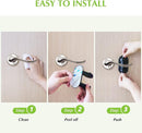Child Proof Door Lever Lock, 4 Pack Door Locks for Kids Safety, Door Knob Child Proof, Baby Proofing, 3M Adhesive, Door Handle Child Proof, Baby Safety Locks for Toddlers (Black) by TinyTreasures Baby Boutique