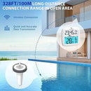 Nuovoware Digital Floating Pool Thermometer, Wireless Pool Thermometer with Easy Read Screen Display, Remote Water Thermometer IPX8 Waterproof for Swimming Pool, Fish Tank, Hot Tub by GreenHaven Gardens