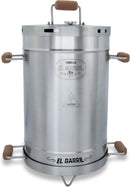 El Barril Lite Medium Barrel Smoker Grill, Stainless Steel 430, 30 lb Capacity, 12 Meat Hooks, Upper Grill and Handler, Portable Charcoal BBQ (Lite 30LBS Medium) by GreenHaven Gardens