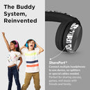 LilGadgets Connect+ Pro Wired Kids Headphones for School w/Microphone, Volume Limiting Noise Reducing Over-Ear Headset w/Cord, SharePort Technology & SoftTouch Padding, Snow Camo Headphones for Kids by TinyTreasures Baby Boutique