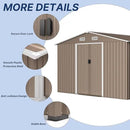 10FT x 8FT Metal Outdoor Storage Shed,Garden Sheds & Outdoor Storage w/Lockable Sliding Doors & Air Vent,Metal Shed for Backyard,Garden,Patio,Lawn by GreenHaven Gardens