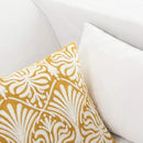 HWY 50 Mustard Yellow Decorative Lumbar Pillow Cover Rectangle 12x20 Inch (1 Piece), Embroidered Cotton Farmhouse Cushion Cover Pillow Case for Sofa Couch Living Room Bed, Minimalist Floral by CozyNest Decor