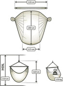 LA SIESTA® Large Comfort Domingo Hammock Chair Swing & Tree Mount Kit - Suspension Kit for Trees Beams Posts - Weatherproof, Outdoor Indoor Hammock Swing - Hanging Chair for Bedroom Patio - Cedar by GreenHaven Gardens