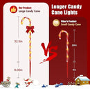 Christmas Candy Cane Pathway Lights, 12PCS 120 LED Christmas Lights Outdoor Decorations with Red Bow Waterproof, 8 Modes Timer Remote Christmas Walkway Lights for Xmas Home Yard Lawn Patio Decor by GreenHaven Gardens