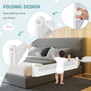 BABY JOY Bed Rails for Toddlers, Extra Long, Swing Down Safety Bed Guard for Convertible Crib, Folding Baby Bedrail for Kids Twin, Double, Full Size Queen & King Mattress (60-Inch, White) by TinyTreasures Baby Boutique