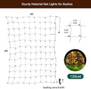 Led Christmas Net Lights Outdoor Christmas Decorations 120Led 6Ftx4Ft Connectable Waterptoof Mesh Net Lights for Trees Bushes Wedding Garden Outdoor Christmas Decorations WarmWhite by GreenHaven Gardens