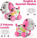 3-in-1 Musical Puppy Toys for 1 Year Old Girl Gift, Educational Baby Toy 6-12-18 Month, 1st Birthday Gift for 1 Year Old Girl Boy, First Bilingual Present for 7 8 9 10 Month Infant (Pink) by TinyTreasures Baby Boutique