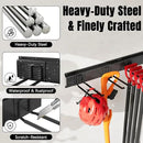Garage Garden Tool Organizer Wall Mount, Heavy Duty Garage Tool Storage Rack 64 Inches, Max Load 440lb - Shovel, Rake, Folding Chair, Weed Eater Storage