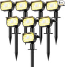 Solar Spot Lights Outdoor Motion Sensor with 3 Modes, [ 8 Pack/56 LED ] Solar Spotlights Outdoor Waterproof 2-in-1 Auto On/Off Solar Landscape Lighting for Outside Yard Wall Garden Pathway, Warm White by GreenHaven Gardens