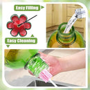 BOLITE Hummingbird Feeder, Glass Hummingbird Feeders for Outdoors Hanging, 22 Ounce, Five Feeding Ports with Perch, Peony Flower Shape, Orange and Green, Gifts for Women Men, Gifts for Mom Dad by GreenHaven Gardens