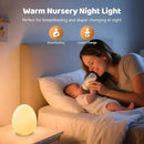 MediAcous Night Lights for Kids Room, Baby Night Light with 7 Colors Changing & Dimming Function, Rechargeable Kids Night Light with 1 Hour Timer & Touch Control, Up to 100H, Wood Grain by CozyNest Decor