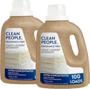 The Clean People Liquid Laundry Detergent - Recyclable Packaging, Stain Fighting - Ultra Concentrated, Laundry Soap - Fragrance Free, 50 fl oz (2 Pack) by TinyTreasures Baby Boutique