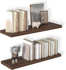 12 Inch Deep Floating Shelves for Wall 2 Pack Floating Shelves Large Storage Space Wall Mount Shelf for Living Room Kitchen Bathroom 36" W x 12" D x 1.2" H Rustic Brown by CozyNest Decor