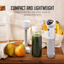 OVENTE Cordless Immersion Hand Blender, 300W Rechargeable Handheld Portable Stick Mixer with Speed Pulse Activating Sensor and Stainless Steel Blades for Smoothies, Shakes or Baby Food, White HR995W by TinyTreasures Baby Boutique