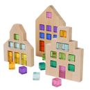 3 Pcs Wooden Window Houses — Houses Only