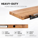 Floating Shelves for Wall, 42" Live Edge Solid Elm Wood Floating Shelf, Wall-Mounted Display Shelves with Invisible Heavy-Duty Metal Bracket, Floating Shelf for Living Room Kitchen, Natural by CozyNest Decor