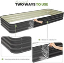 5-in-1 Adjustable Raised Garden Bed Kit | Galvanized Planter Boxes for Vegetables, Flowers | 12" Tall, Multiple Sizes (8x3x1ft, 9x2x1ft, 10x1x1ft, 6x5x1ft, 7x4x1ft) | Outdoor Metal Raised Bed, Grey by GreenHaven Gardens
