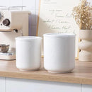 Food Storage Containers with Airtight Lids: Ceramic Canister Sets for Kitchen Countertop - Porcelain Jar for Coffee Tea Flour Sugar Rice Cookies Candy - White (42+75 oz) by CozyNest Decor