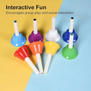 8 Note Hand Bells for Kids Adults, Colorful Merry Handbells Set Musical Instruments by TinyTreasures Baby Boutique