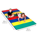 Children's Factory Rainbow Folding Gym Activity Mat, 4' x 8', Cushioned Floor Mat for Kids, Daycare Mat by TinyTreasures Baby Boutique