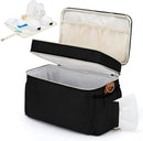 Breastmilk Cooler Bag with 6 Ice Pack, Wearable Breast Pump Bag Compatible with Willow, Elvie, Medela & Momcozy M5/S12 Pro Pumps & Accessories for Work, Travel and Family Use Black by TinyTreasures Baby Boutique
