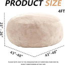 4FT Large Bean Bag Chairs,Big Adult Size Memory Foam Beanbags with Filler Included,Machine Washable corduroy cover,Ultra Soft Plush Gaming Bing Bag Puff Chair for Dorm, Living Room & Bedroom (Apricot) by CozyNest Decor