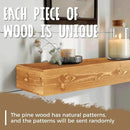 48x8x5 Fireplace Mantel - Handcrafted Rustic Solid Wood Wall Mounted Floating Shelf with Invisible Heavy Duty Wood Bracket (Natural) by CozyNest Decor