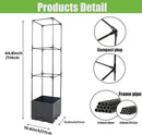 Sunnyglade 2 Pcs Raised Garden Bed Planter Box with Trellis, 44” Tomato Trellis Planter for Various Vine Climbing Plants Vegetables Detachable Frame for Outdoor Indoor Terrace by GreenHaven Gardens