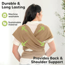 KeaBabies Baby Wrap Carrier - All in 1 Original Baby Carrier Newborn to Toddler Sling, Easy to Wear, Hands Free Bonding, Lightweight, Breathable Infant Wraps (Warm Hearth) by TinyTreasures Baby Boutique