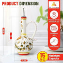 15Oz Ceramic Handmade Oil Dispenser with 3 olive design by CozyNest Decor