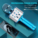 BlueFire 4 in 1 Karaoke Wireless Microphone with LED Lights, Portable Microphone for Kids, Great Toys for Kids, Girls, Boys and Adults (Blue) by TinyTreasures Baby Boutique