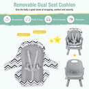 HONEY JOY 8 in 1 Baby High Chair, Convertible Highchair for Babies and Toddlers/Table and Chair Set/Building Block Table/Booster Seat/Stool/Toddler Chair with Safety Harness (Wave Gray) by TinyTreasures Baby Boutique