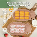 Haakaa Silicone Nibble Freezer Tray -Breastmilk Teething Popsicle Mold - Baby Fruit Food Feeder Teether Tray - Baby Food Maker - Ice Cube Tray - 4 Months+ Babies - BPA Free - Blush by TinyTreasures Baby Boutique