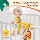 Jollybaby Crib Stroller Car Seat Toys for Baby 0-3-6-9-12 Months, Tummy Time Hanging Sensory Toys for Newborn with Music Box and Teether, Spiral Carseat Toy for Infant Boys Girls Gifts (Little Lion) by TinyTreasures Baby Boutique