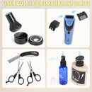 Barber Shop Pretend Play Toy, Kids Hair Salon Toys, Kids Shaving Kit for Boys Ages 3+ with Blow Dryer, Electric Shaver Toys, Tool Bag and Stylist Shave Barber Accessories for Role Play (Black) by TinyTreasures Baby Boutique